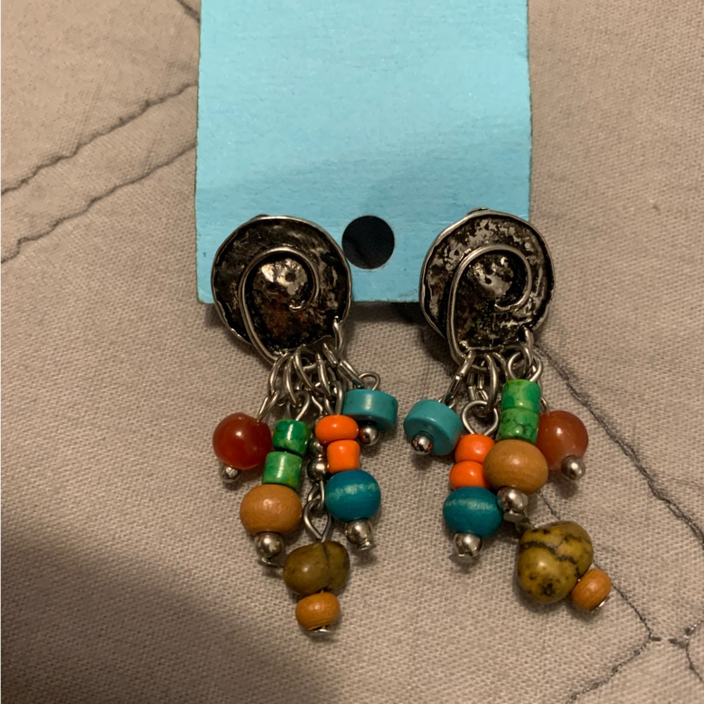 Colorful hand made earrings for pierced ears.